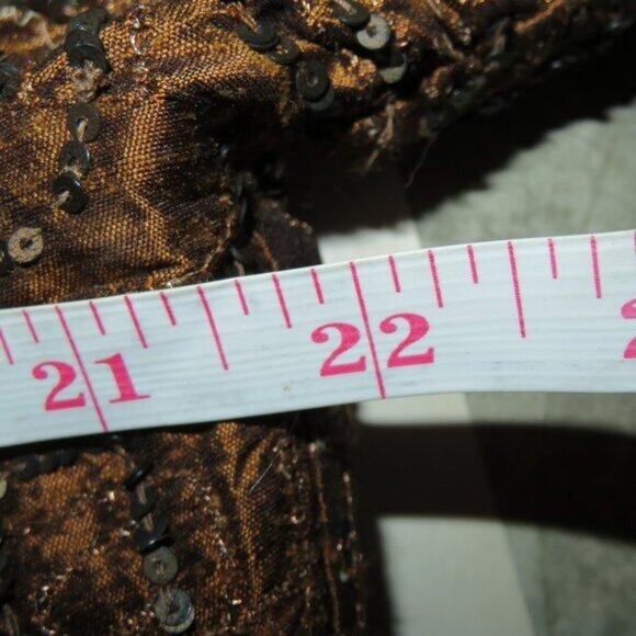 Chico's Vintage Hand Beaded Sequined Gold & Black Metallic Jacket chico 2 US 12 - Picture 6 of 9